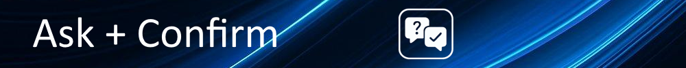 Ask + Confirm Agentic Pattern Banner with Icon