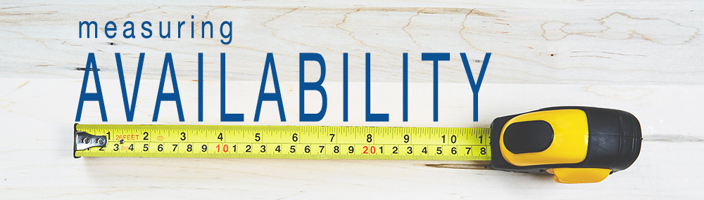 tape measurer graphic measuring the word availability