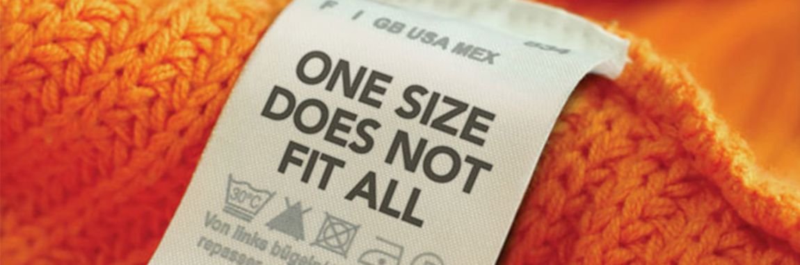 One Size Does Not Fit All Sweather Label