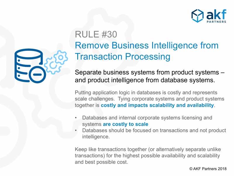 AKF Scalability Rules Why Stored Procedures Shouldn\'t be Saved on the Database