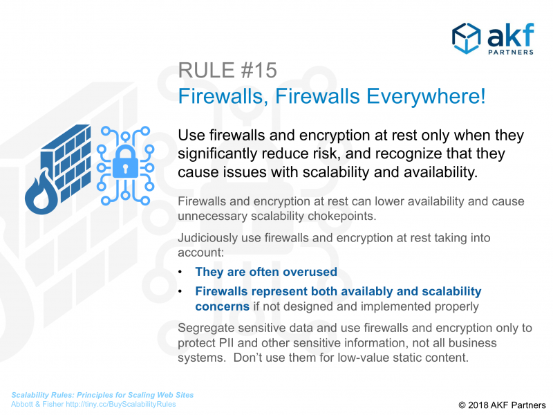 AKF Partners Scalability Rule 15 Firewalls Everywhere