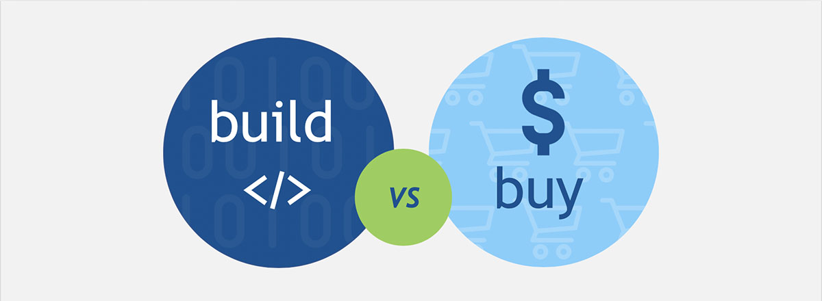 build vs buy graphic